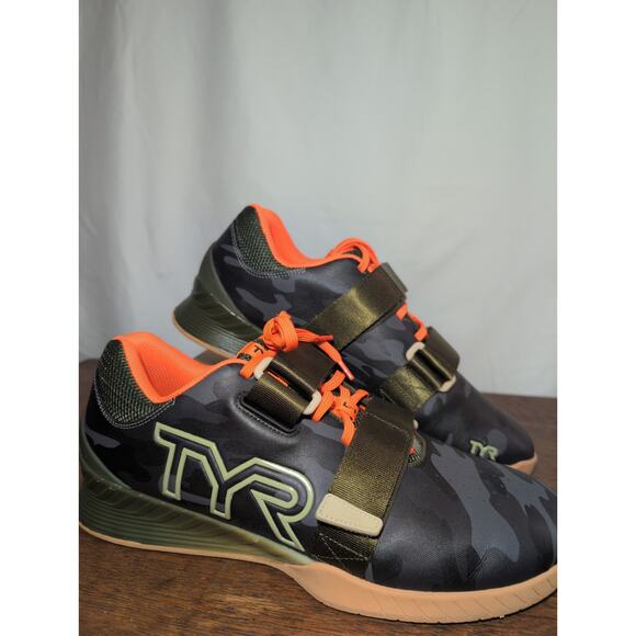 TYR Power Lifting Shoes Mens 11.5 Grey Camo RUN SMALL L-1 Lifter Anatomical Foot main image 6